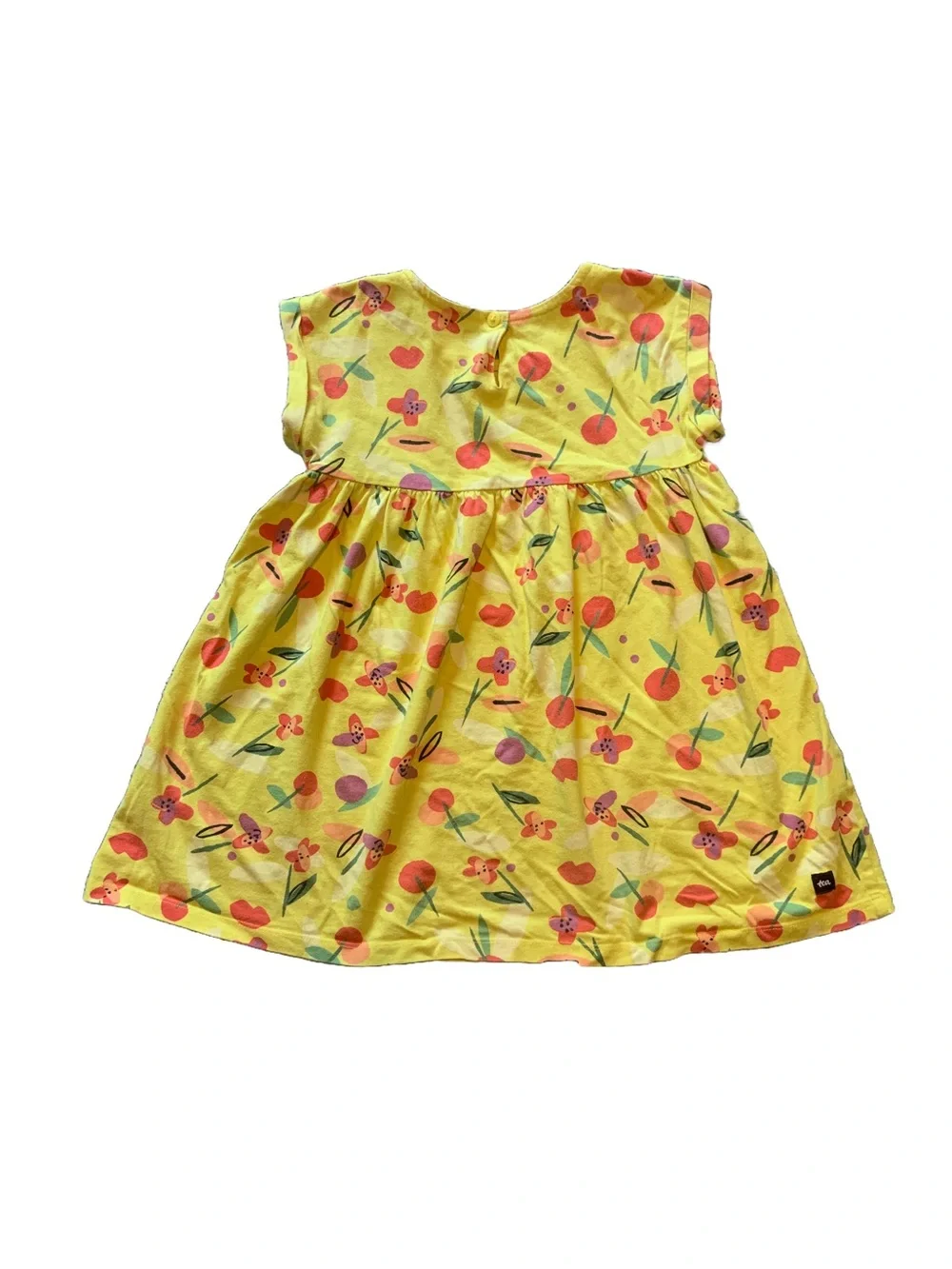 Tea Collection Yellow Floral Print Kids Dress